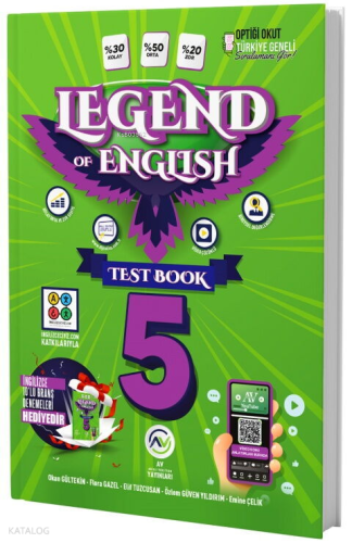 Av Yayınları 5. Sınıf Legend Of English Test Book | benlikitap.com