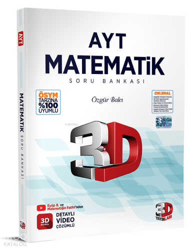 AYT 3D Matematik Soru Bankası | benlikitap.com
