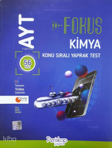 AYT Kimya Fokus Konu Sıralı Yaprak Test