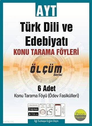 AYT Türk Dili ve Edebiyatı Konu Tarama Föyleri Ölçüm Serisi 6 Fasikül