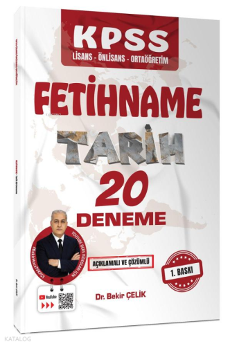 Bekir Çelik Yayınları 2026 KPSS Fetihname Tarih 20 Deneme Sınavı