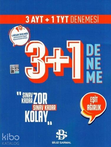Bilgi Sarmal Yayınları TYT AYT Eşit Ağırlık 3 + 1 Deneme 2020 Özel Bilgi Sarmal 