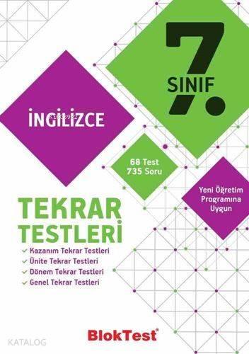 BlokTest Yayınları 7. Sınıf İngilizce Tekrar Testleri BlokTest 