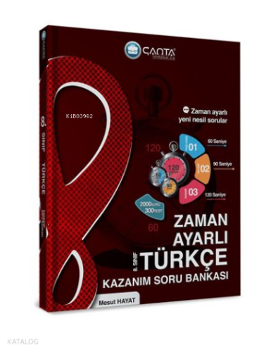 Çanta 8. Sınıf Türkçe Zaman Ayarlı Kazanım Soru Bankası | benlikitap.c