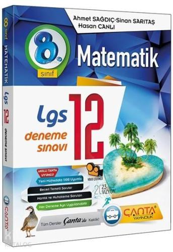 Çanta Yayınları 8. Sınıf LGS Matematik 12 Deneme Sınavı Çanta | benlik