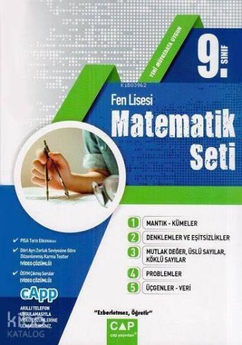 Çap Yayınları 9. Sınıf Fen Lisesi Matematik Seti Çap | benlikitap.com