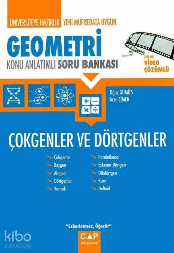 Çap Yayınları Üniversiteye Hazırlık Geometri Çokgenler ve Dörtgenler Konu Anlatımlı Soru Bankası Çap 