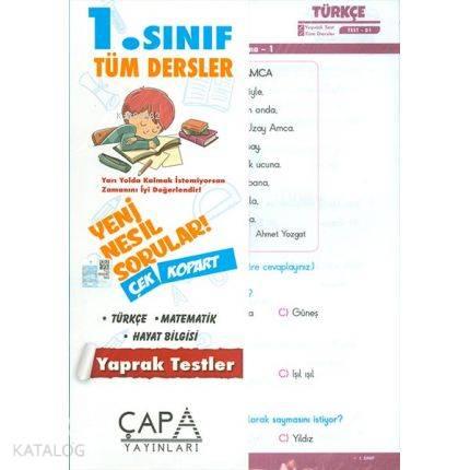 Çapa 1. Sınıf Tüm Dersler Yaprak Test