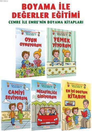 Cemre ile Emrenin Boyama Kitapları 5 Cilt | benlikitap.com