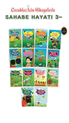 Çocuklar İçin Hikâyelerle Sahabe Hayatı-3 (14 Kitaplık Set) | benlikit