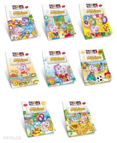 Dikkat Becerilerini Geliştirme Seti - Hikayelerle Pudino 8 Kitap Takım