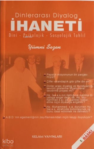 Dinlerarası Diyalog İhaneti; Dini - Psikolojik - Sosyolojik Tahlil | b