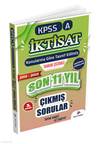 Dizgi Kitap 2026 KPSS A İktisat Konularına Göre Tasnif Edilmiş Son 11 