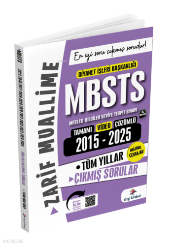 Dizgi Kitap 2026 MBSTS Çıkmış Sorular 2015-2025 Tüm Yıllar Çözümlü