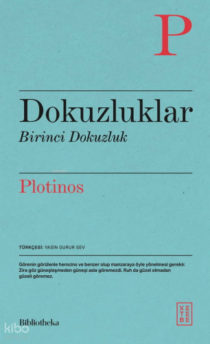 Dokuzluklar;Birinci Dokuzluk | benlikitap.com