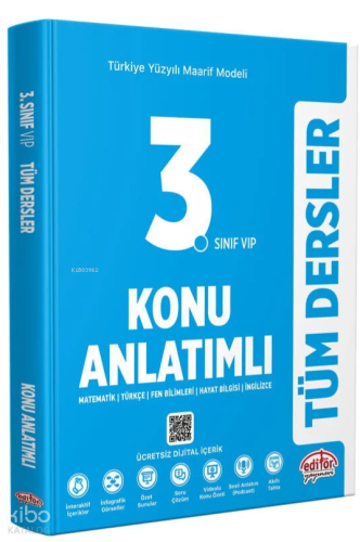 Editör 3. Sınıf Tüm Dersler Maarif Model Konu Anlatımlı | benlikitap.c