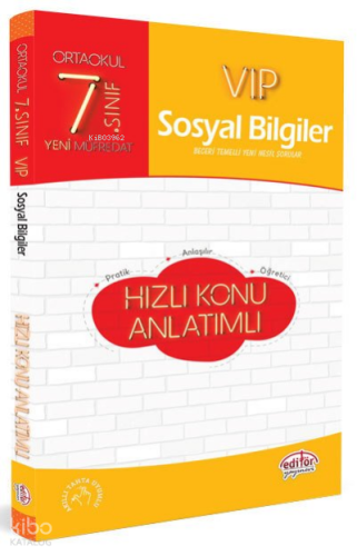 Editör 7.Sınıf Vıp Sosyal Bilgiler Hızlı Konu Anlatımlı | benlikitap.c