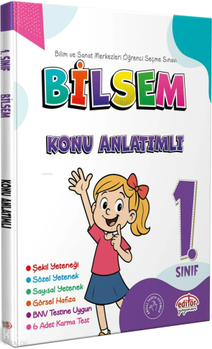Editör Yayınları 1. Sınıf Bilsem Konu Anlatımlı | benlikitap.com