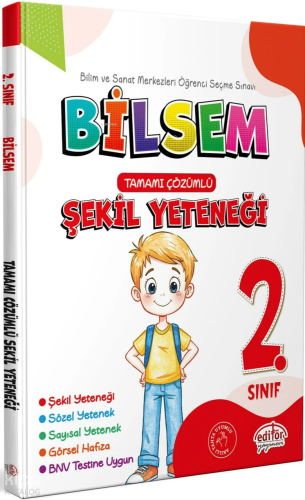 Editör Yayınları 2. Sınıf Bilsem Şekil Yeteneği Tamamı Çözümlü | benli