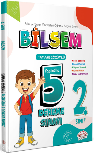 Editör Yayınları 2. Sınıf Bilsem Tamamı Çözümlü 5 Deneme Sınavı | benl