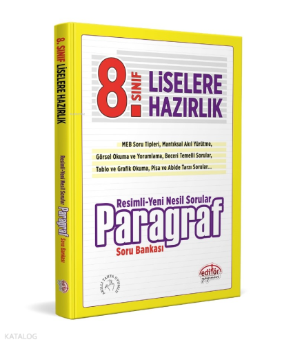 Editör Yayınları 8. Sınıf Resimli Paragraf Soru Bankası