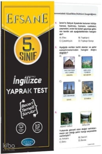 Efsane Yayınları 5. Sınıf İngilizce Efsane Yaprak Test
