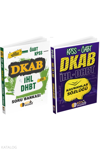 Eğit Akademi KPSS ÖABT DKAB İHL DHBT Soru Bankası ve Kavramlar Sözlüğü