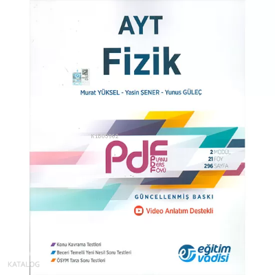 Eğitim Vadisi Ayt (Pdf) Fızık | benlikitap.com