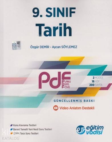 Eğitim Vadisi Yayınları 9. Sınıf Tarih PDF Planlı Ders Föyü Eğitim Vad