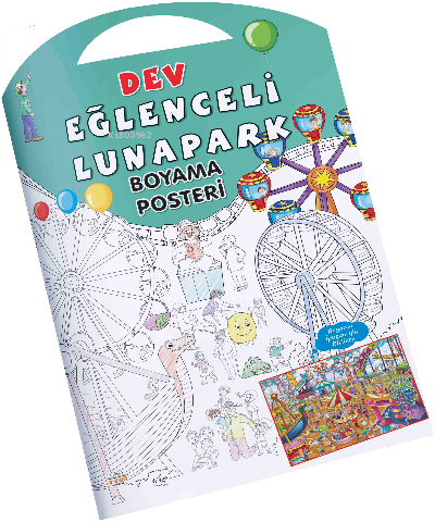 Eğlenceli Lunapark Dev Boyama Posteri | benlikitap.com