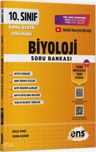 ENS 10. Sınıf Biyoloji Etkinlikli Soru Bankası