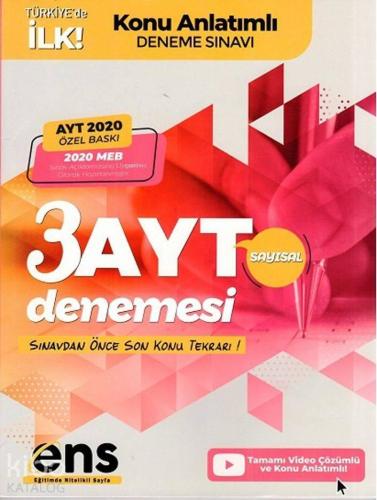 Ens Yayınları AYT Sayısal Destek 3 lü 2020 Özel Konu Anlatımlı Deneme ENS 