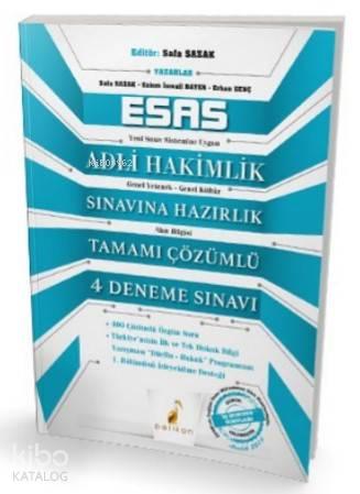 Esas Adli Hakimlik Sınavına Hazırlık Tamamı Çözümlü 4 Deneme Sınavı
