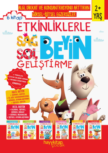 Etkinliklerle Sağ Beyin Sol Beyin Geliştirme 2+Yaş Seti - 6 Kitap Takım