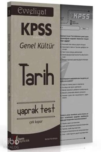 Evveliyat KPSS Tarih Çek Kopar Yaprak Test 2016 | benlikitap.com