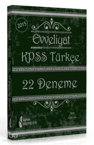 Evveliyat KPSS Türkçe 22 Deneme Sınavı 2015 | benlikitap.com