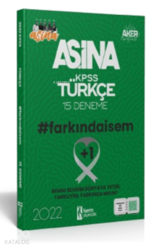 Farkında İSEM 2022 KPSS Aşina Türkçe 20 Deneme | benlikitap.com