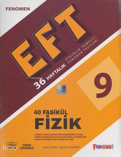 Fenomen Okul Yayınları 9. Sınıf Fizik Etkinlik Temelli Fenomen Testleri 40 Fasikül