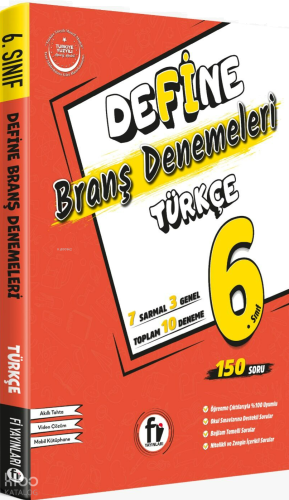 Fi Yayınları 6. Sınıf Define Türkçe Branş Denemeleri Maarif Model | be