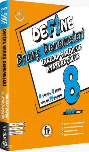 Fi Yayınları 8. Sınıf LGS Define İnkılap Tarihi ve Atatürkçülük Branş 