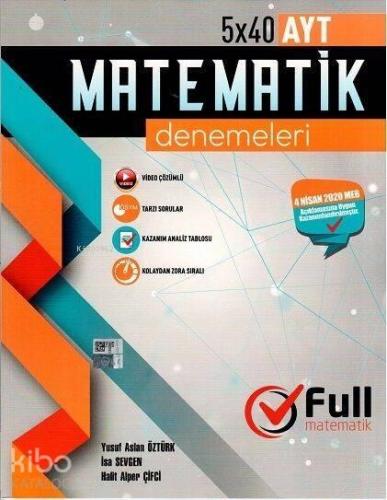 Full Matematik Yayınları AYT Matematik 15 x 40 Denemeleri 2020 Özel Full Matematik 