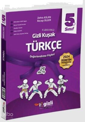 Gizli Yayınları 5. Sınıf Türkçe Gizli Kuşak Değerlendirme Föyleri