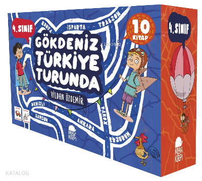 Gökdeniz Türkiye Turunda 4. Sınıf Seti - (10 Kitap)