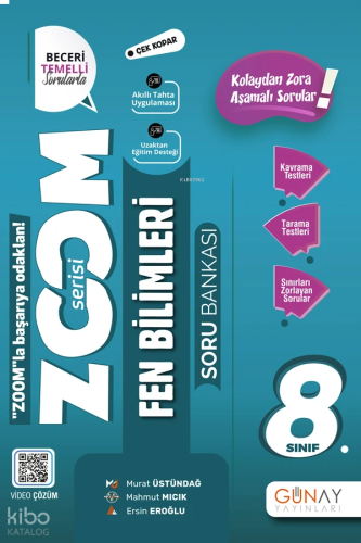 Günay 8.Sınıf Zoom Serisi Fen Bilimleri Soru Bankası