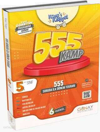 Günay Yayınları 5.Sınıf İlk Dönem Kamp Kitabı 555 Kamp | benlikitap.co