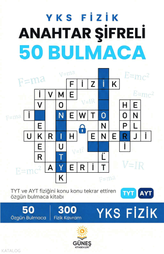 Güneş Kitabevleri YKS Fizik Anahtar Sifreli 50 Bulmaca | benlikitap.co