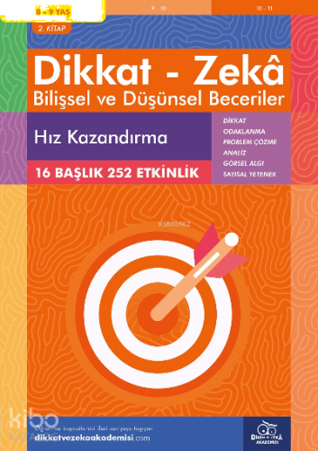 Hız Kaazndırma (8 - 9 Yaş 2 Kitap, 252 Etkinlik) / Dikkat – Zekâ & Bilişsel ve Düşünsel Beceriler