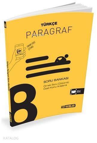 Hız Yayınları 8. Sınıf LGS Türkçe Paragraf Soru Bankası Hız | benlikit