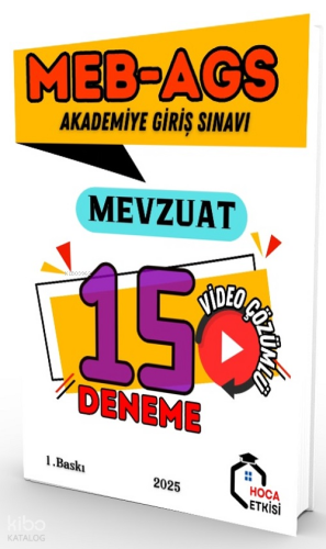 Hoca Etkisi MEB-AGS Mevzuat 15 Deneme Çözümlü - Recep Özceylan Hoca Etkisi Yayınları