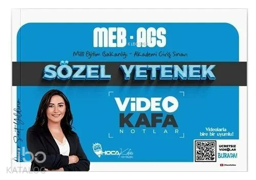 Hoca Kafası Yayınları 2025 MEB-AGS Sözel Yetenek Video Kafa Notlar - Ö